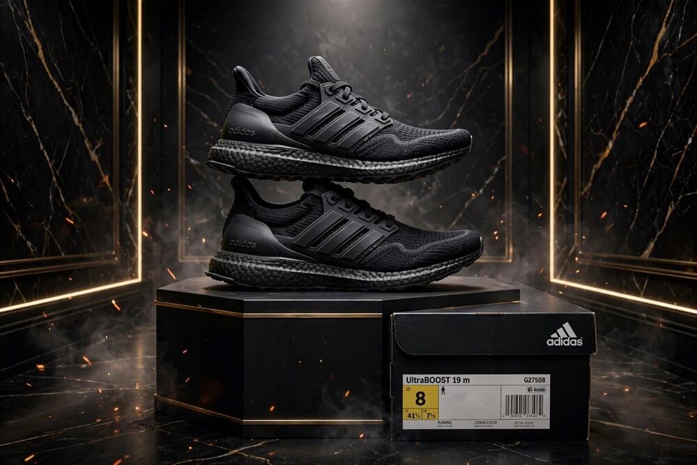 Size 8 - adidas UltraBOOST 19 Triple Black G27508 Black Boost UB1